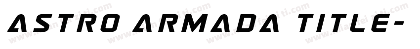 Astro Armada Title字体转换